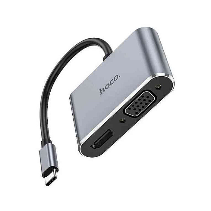 Hoco HB30 Eco Type-C to HDMI + VGA + USB3.0 + PD Converter 4K 30Hz / 1080p